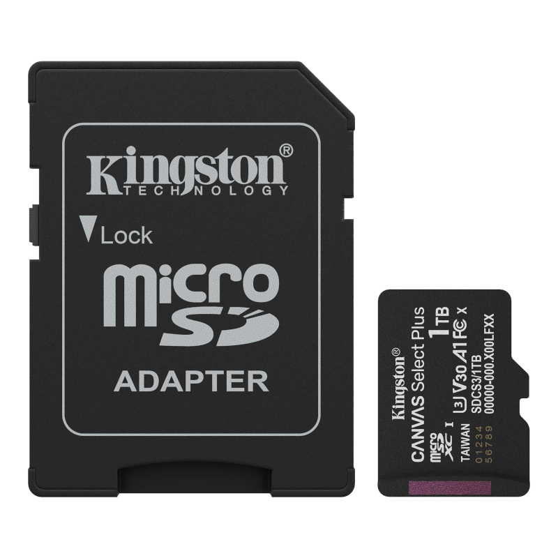 Карта пам'яті Kingston microSDXC 1TB Canvas Select Plus (SDCS3/1TB)